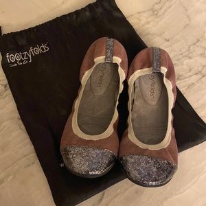 Footzyfolds Foldable Travel Ballet Flats Size 7 NWOT
